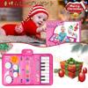 Kabeila Alfombra de Piano Juguete Batería para Cumpleaños Juguete Popular Musical Plegable Música 13 Demostraciones 6 Instrumentos Grabación y Reproducción Juguete Educativo para Niñas