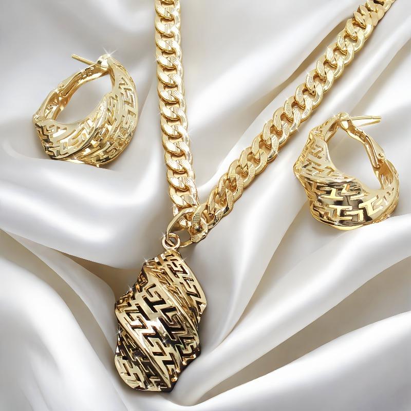 Conjunto de Joyas para Hombres Mujeres Vintage Elegante Collar y Pendientes Conjunto de Joyas, Tema Ideal para Banquetes de Boda