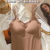 Women Sexy Small Fragrance Lace Splicing V Neck Camisole Vest With Built In Bra