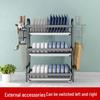 Multi-functional Kitchen Storage and Draining Rack for Bowls, Plates, Utensils, and Chopsticks