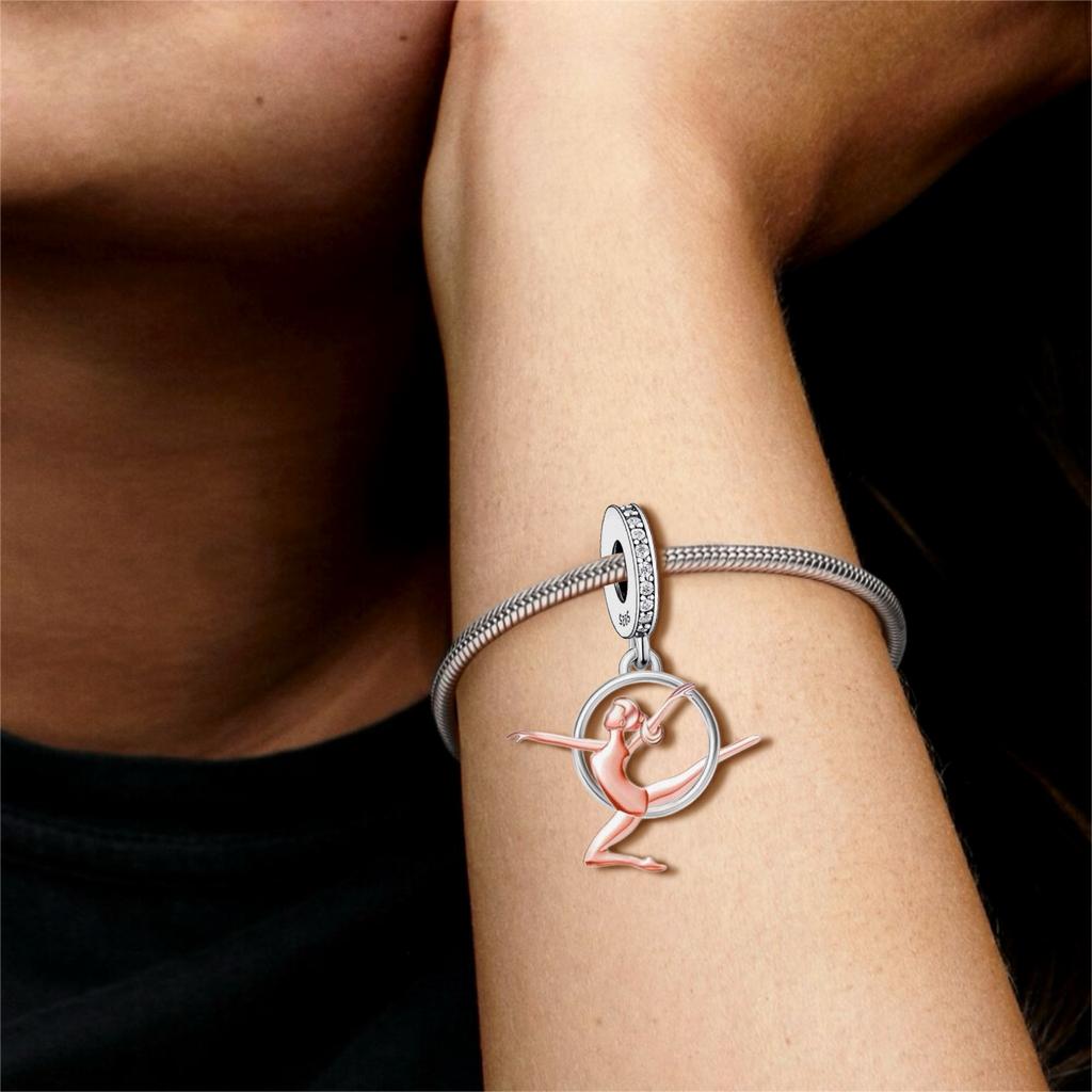 Fc Fine Jewelry Fit Genuine Original Charm Bracelet Genuine Copper Pole Dance Bead For Producing Dancing Girl Lovers Teacher Berloque