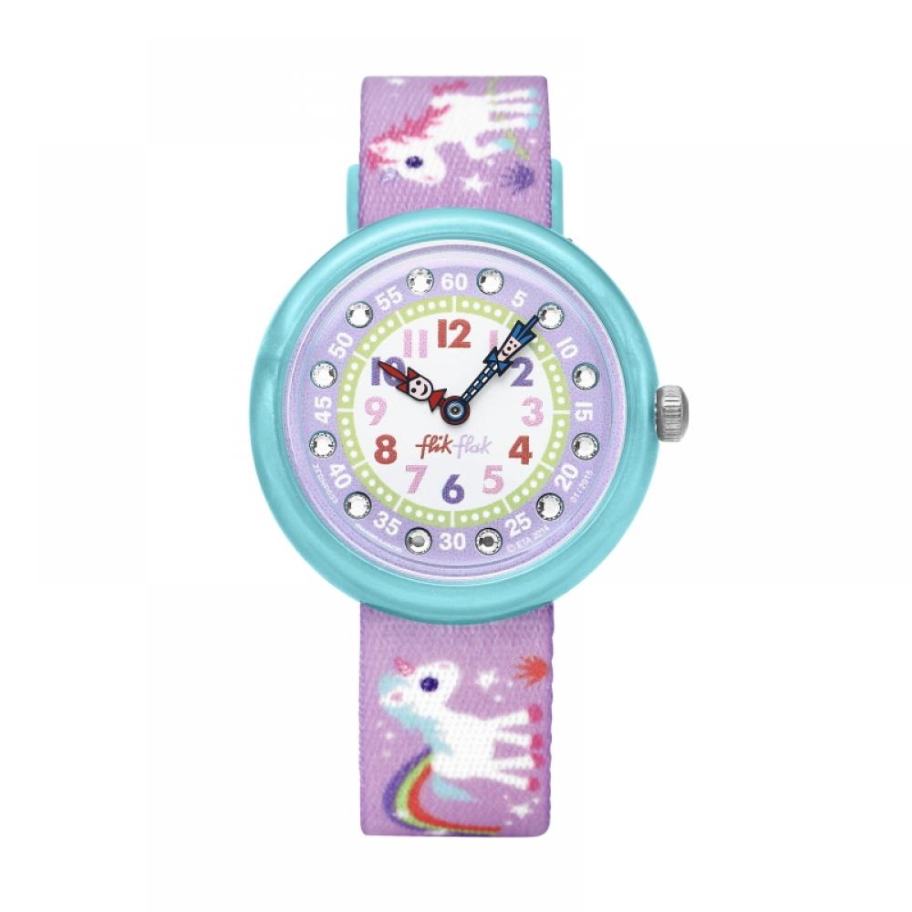 Flick Flock Fbnp033 Sunny Hours Magical Unicorns Kids Nato Watch