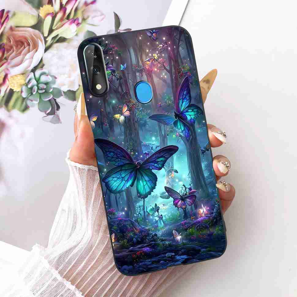 For ZTE Blade V10 2019 6.3" Case Lovely Cartoon Cat Silicone TPU Black Cover For ZTE Blade V10 V 10 2019 Phone Cases Bumper