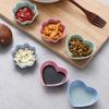 Grazioso Piattino per Salse a Forma di Cuore Superficie Liscia Creativo Porta Salse in Plastica per Uso Quotidiano