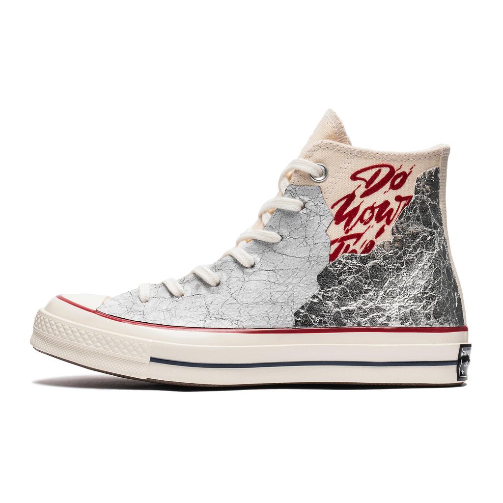 Converse 1970s High top Canvas Shoes Unisex White Silver 162053C(Team22-)