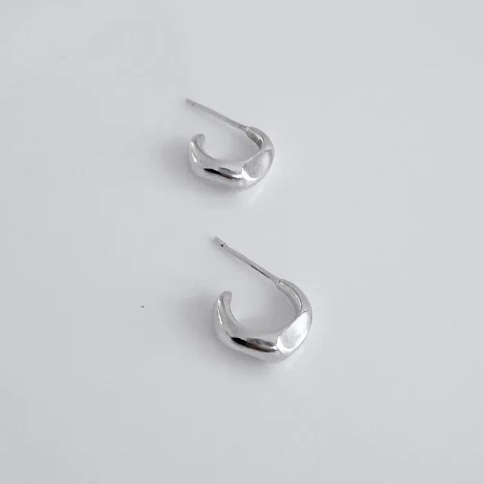 Silver Basic Hoop Earrings_mve07