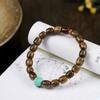 Kalimantan , Wooden Single-loop Turquoise Fortune Bead Bracelet, Unisex Jewelry