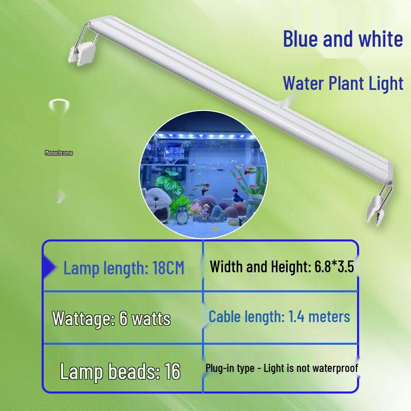 Small LED Aquarium Lamp: Full Spectrum, Tri-Color Light for Fish Tank and Plant Enhancement