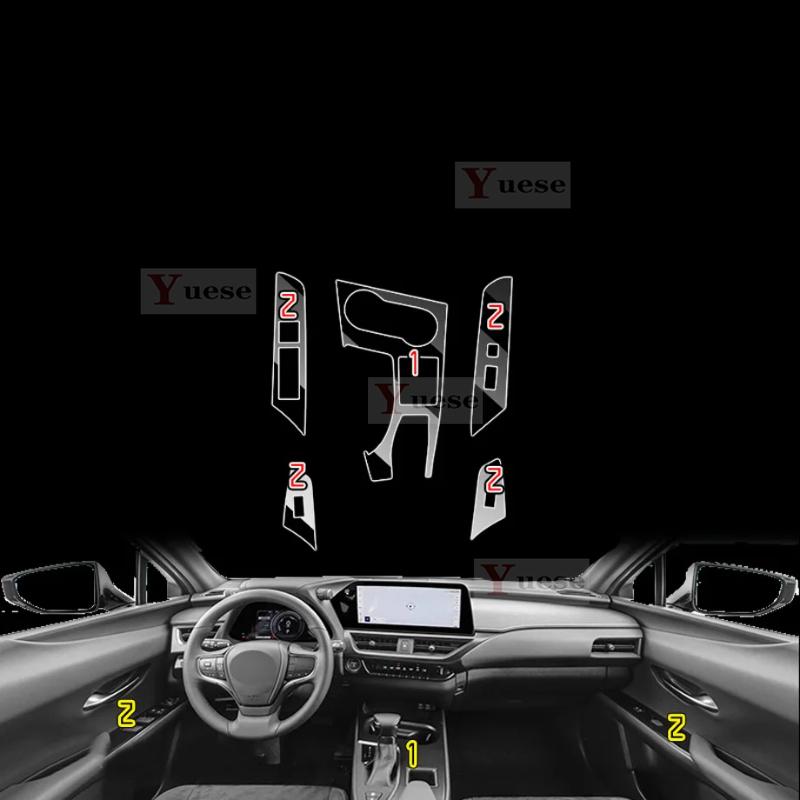 

For Lexus UX UX260H -2024 Car Interior Protector Sticker Center Control Navigator Panel Car Accessories TPU Transparent Film Right Driver seat