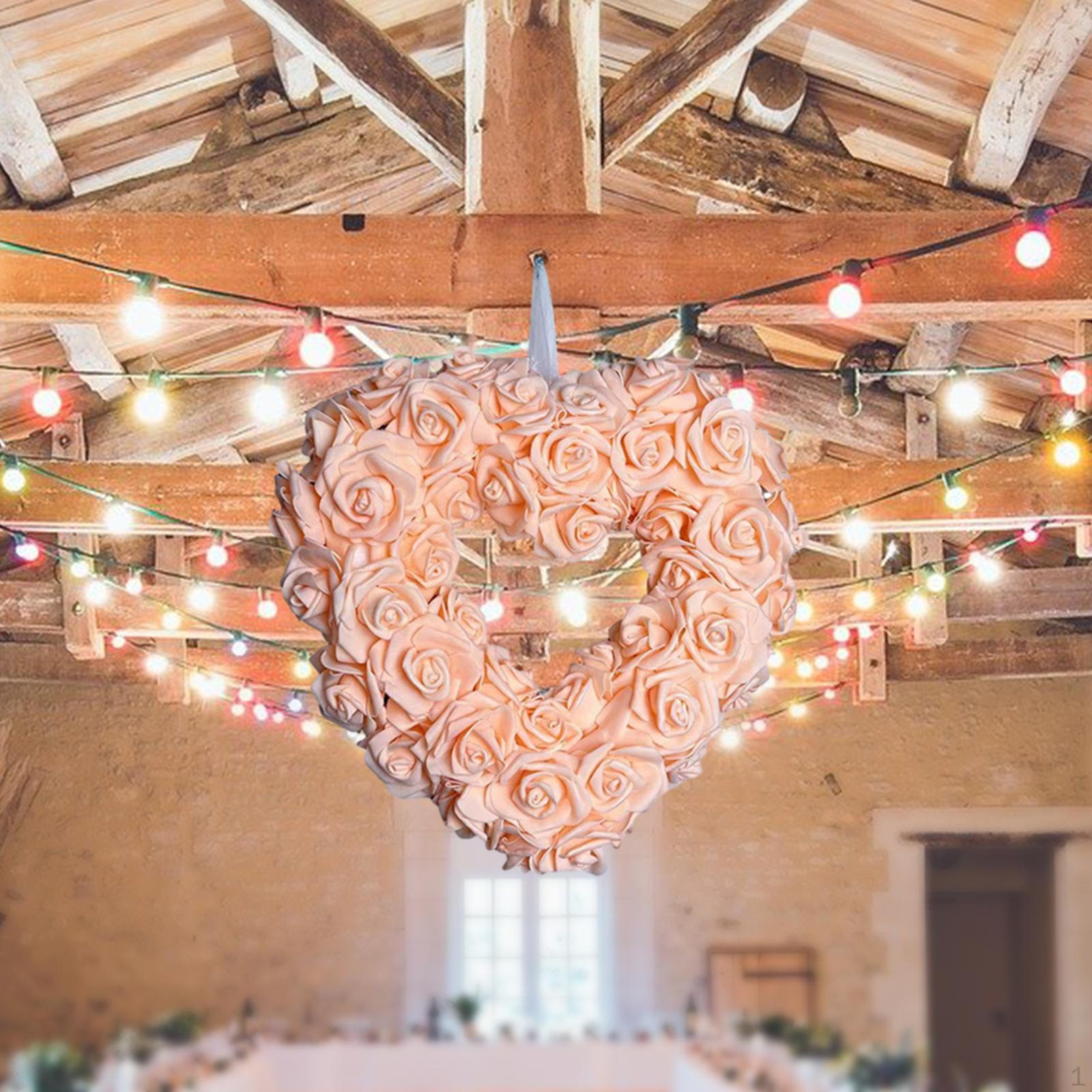 Valentines Wreath Valentine Heart Shaped Artificial Garland Valentine s Day