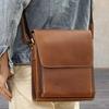 Head Layer Cowhide Shoulder Bag, Genuine Leather, High-end Feeling, Crossbody Men's Leather Bag, Crazy Horse Leather, Personalized Mailman Backpack