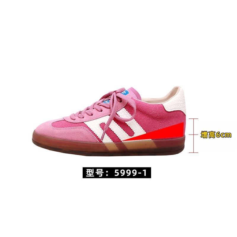 Spring New Inner Height Increase Women's Leather Sports Leisure Board Shoes Versatile Sports