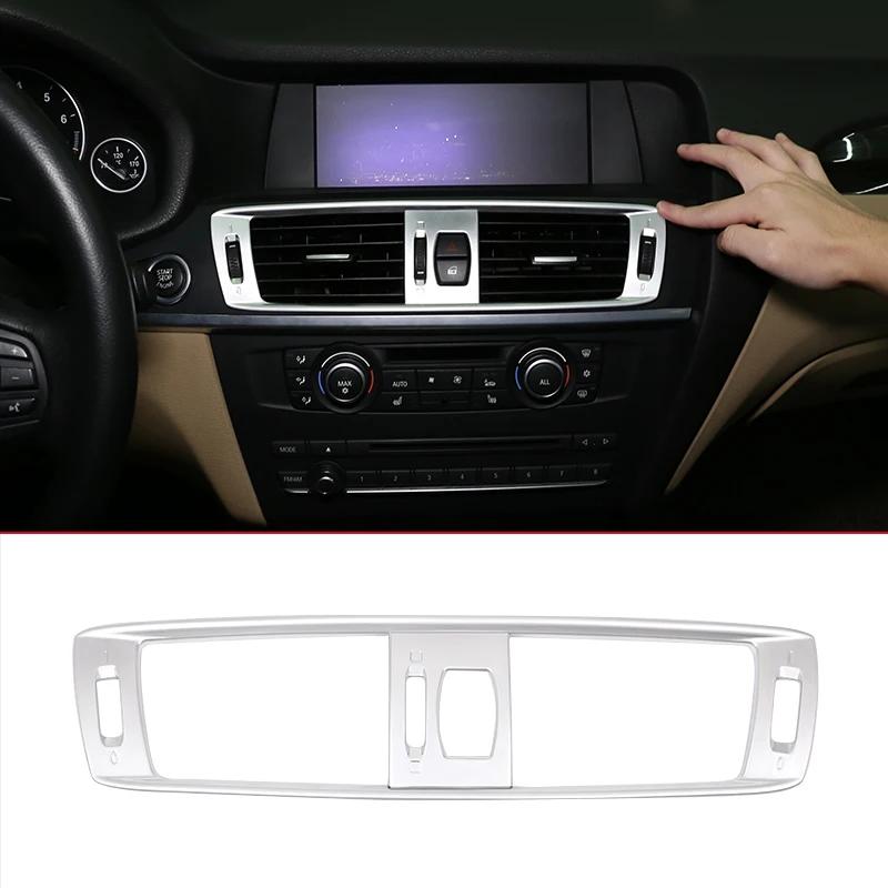 Car Center Control Air Condition Outlet Vent Frame Cover For BMW X3 F25 2011 2012 2013 2014-2017 ABS Trim Interior Accessories