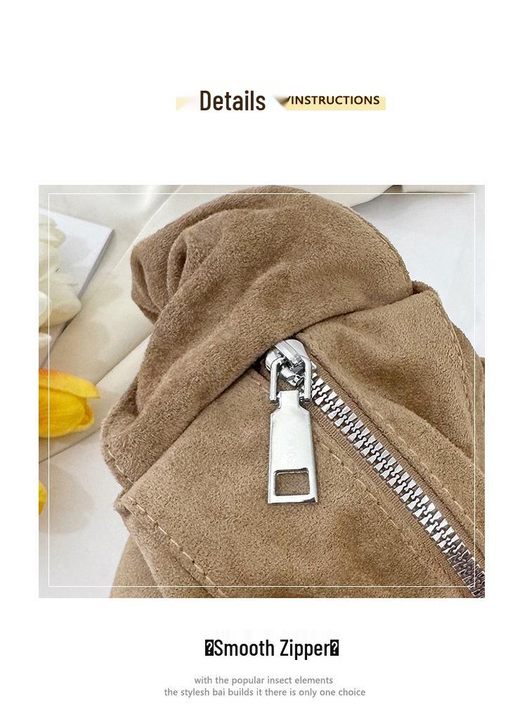 Korean Fashion Pleated One-Shoulder Tote: Versatile, Large Capacity Drawstring Dumpling Bag