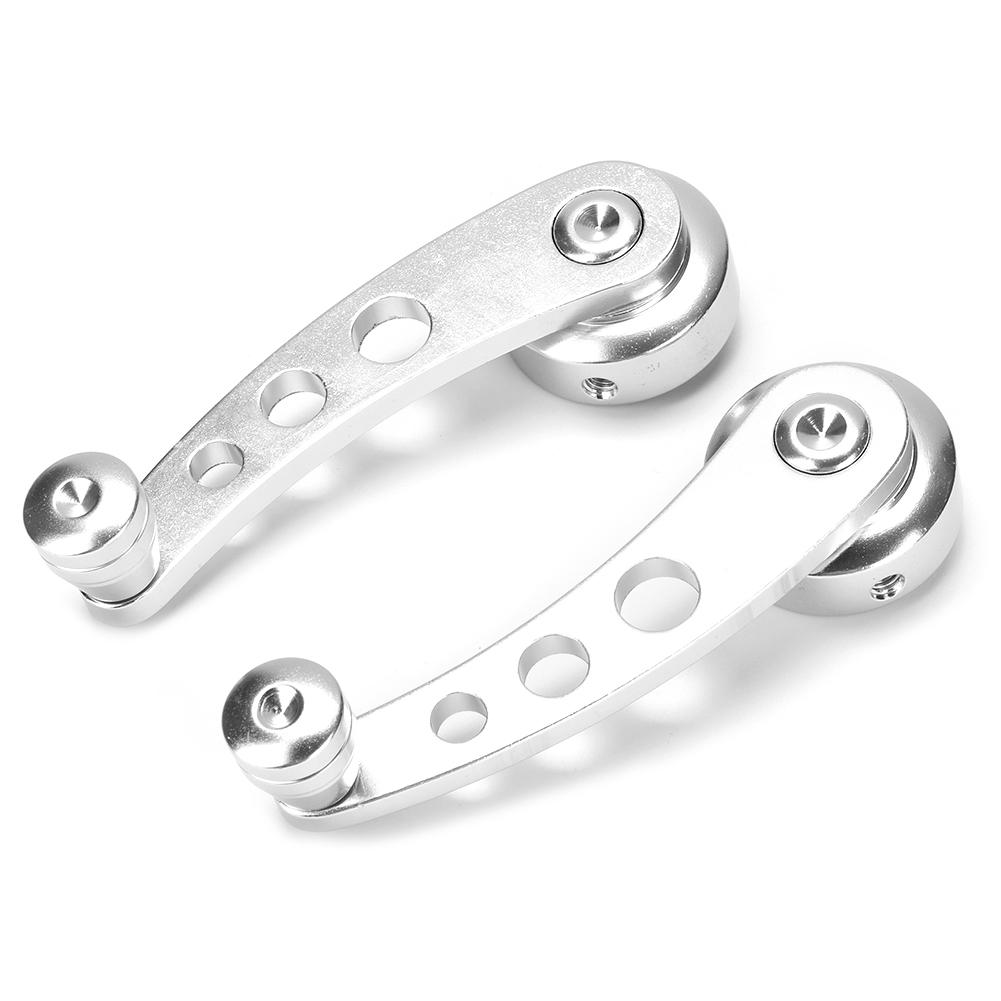 

Silver 3in CNC Aluminum Alloy Window Crank Handle Kit Fits for Chevy Auto Accessory