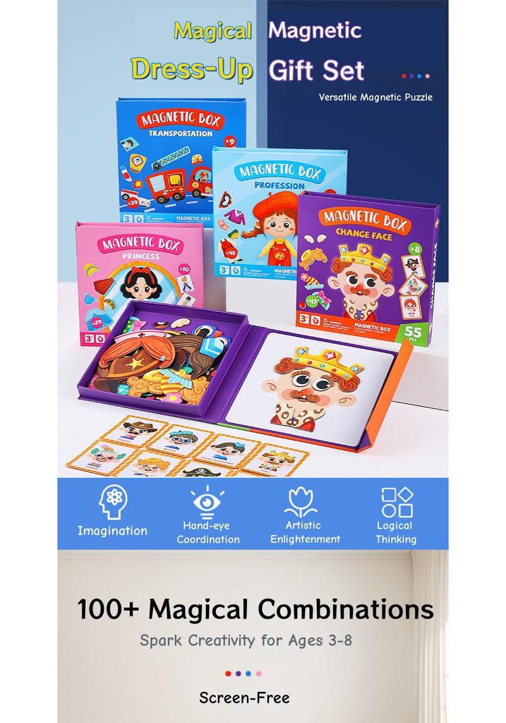 Magnetic Dress-up Puzzle for Kids, Educational Toy for Ages 3-6, Perfect Kindergarten Gift
