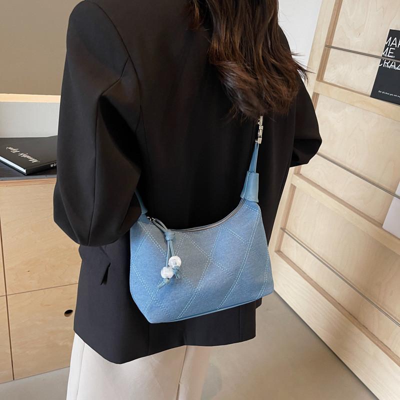 Stunning Street Style Canvas Bucket Bag Fashionable Shoulder Handbag Chic Crossbody