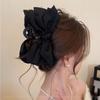 grey black bow hair accessories large Hair clip claw clip Hair accessary hair hooks hair bow cute things  y2k accessories