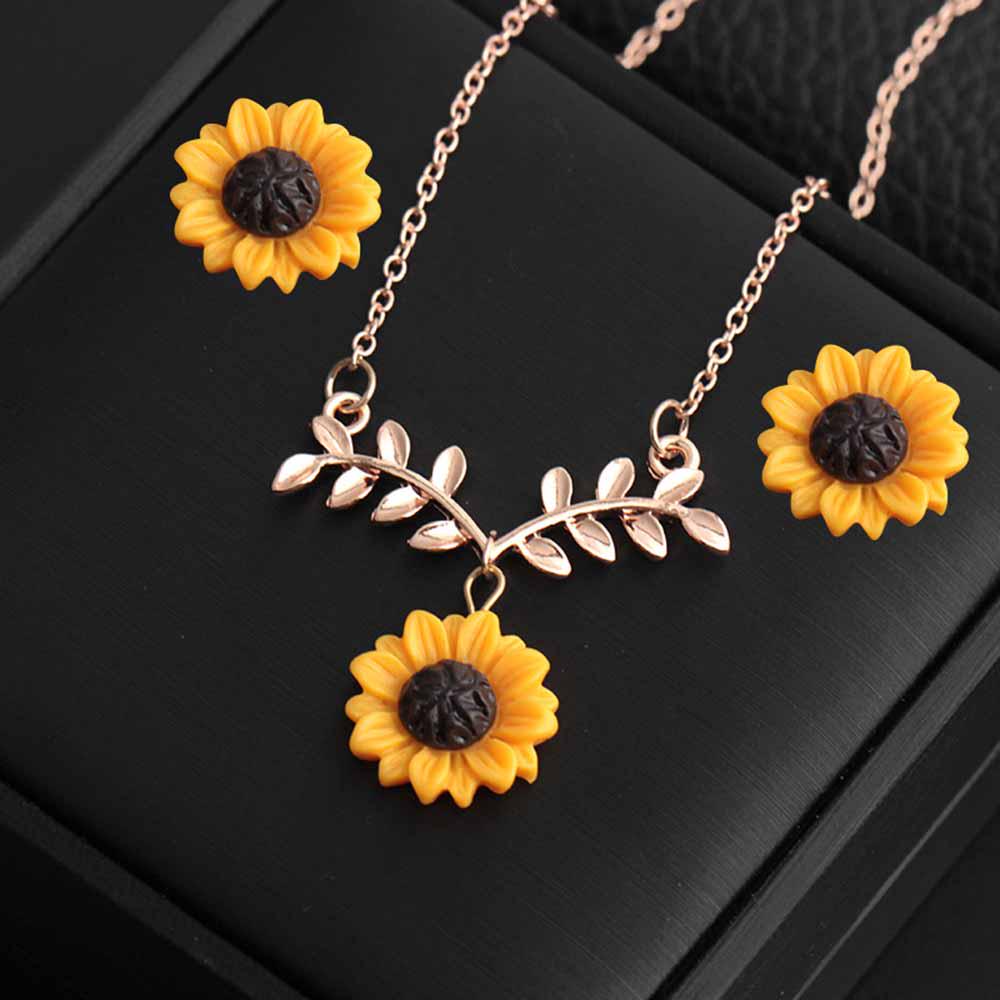 Sunflower jewelry set Clearance