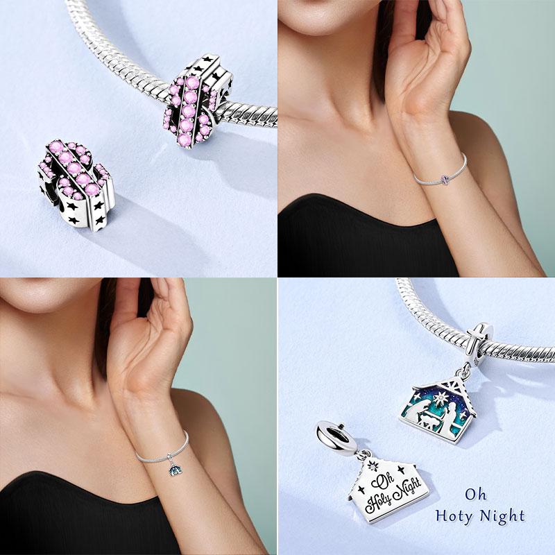 Religious Series Original Charms Beads Copper Prayer Hand Activities Pendant For Woman Fit Bracelet Making Jewelry Diy Gift