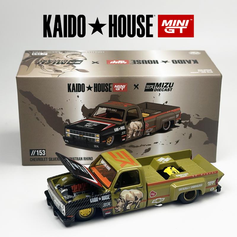 AABHB1 Kaido House + MINIGT Chevrolet Silverado "Sumatran Rhino" alloy car model Chase 153