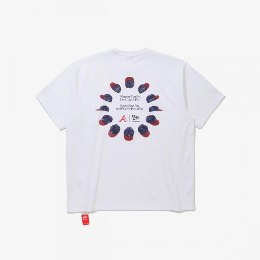 New Era ATlanTa 59fifTy Circle T shirT whiTe