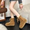 Women's Fur One Thick Bottom Heightening Winter Lightweight Warm Snow Boots Non-slip Wear-resistant Casual Sports Cotton Boots