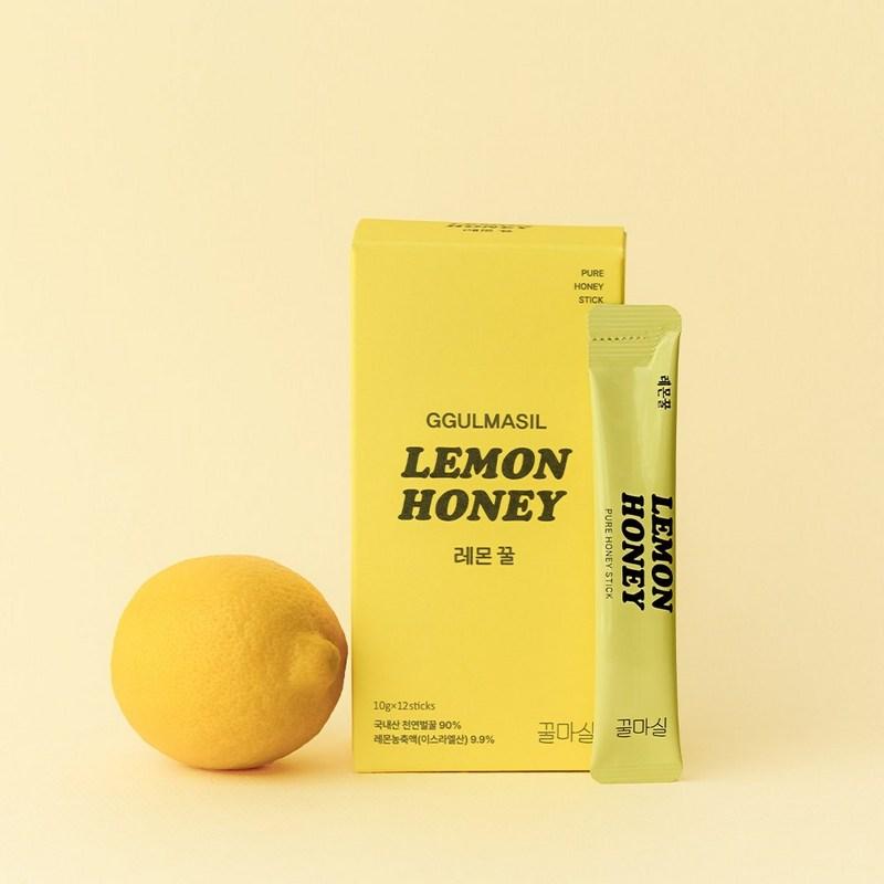 Honey Masil Natural Honey Sweet and Sour Lemon Honey Honey Stick Full of Vitamins, 10g, 12 Pieces