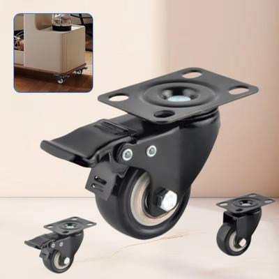 4PCS 360° Rotation Heavy Duty Casters Mute With Brake Caster Wheels Smooth Rolling Industrial Casters Workbench Trolley