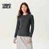 Benlai Women's Slim Fit Mock Two-Piece Long Sleeve T-Shirt