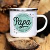 Outdoor Water Cup Best Dad In The World French Print Enamel Mug Drink Milk Coffee Cups Camping Mug Festive Birthday Gift for Dad