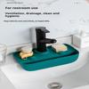 Silicone Kitchen Faucet Mat Splash Guard Sink Mat With Sponge Holder Caddy Catcher Bathroom Countertop Mat