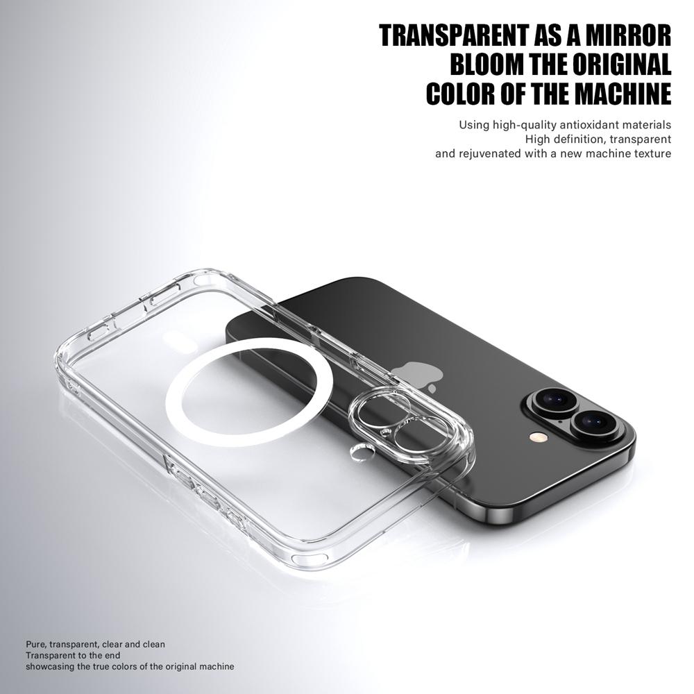 KEYSION Shockproof Transparent Case for MagSafe for iPhone 17 2025 HD Clear TPU+PC Magnetic Wireless Charging Phone Back Cover