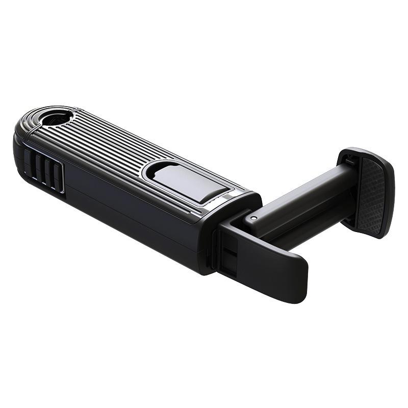 

2 in 1 Car Seat Back Hook Stable Headrest Hanging Hook Anti Slip Silicone Pad Hidden Rear Row Hanger Phone with Phone Holder чёрный