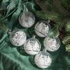 6 piezas Bolas de Navidad Blancas Transparentes Bola de Nieve Colgante Decoración Árbol de Navidad Adornos Transparentes Adorno Colgante Decoración Hogar Año Nuevo