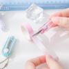 Mini Transparent Scissor Portable Fold Type Clear Color Safe Cutter Stainless Steel Blade Utility Knife for Paper