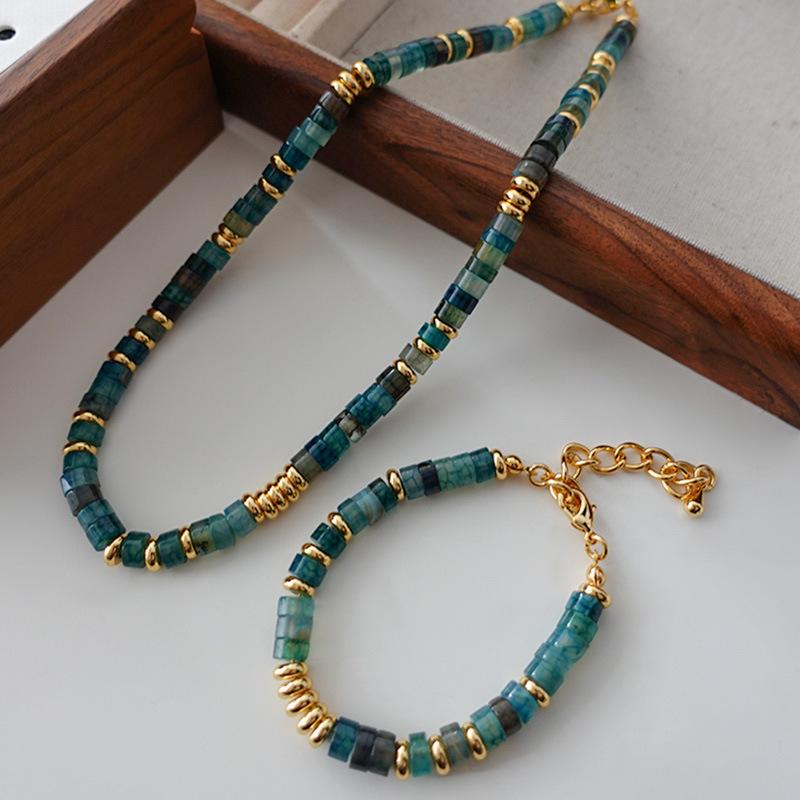 High-End Women's Chinese Style Lapis Lazuli Clavicle Necklace - Retro Guochao Natural Stone Choker