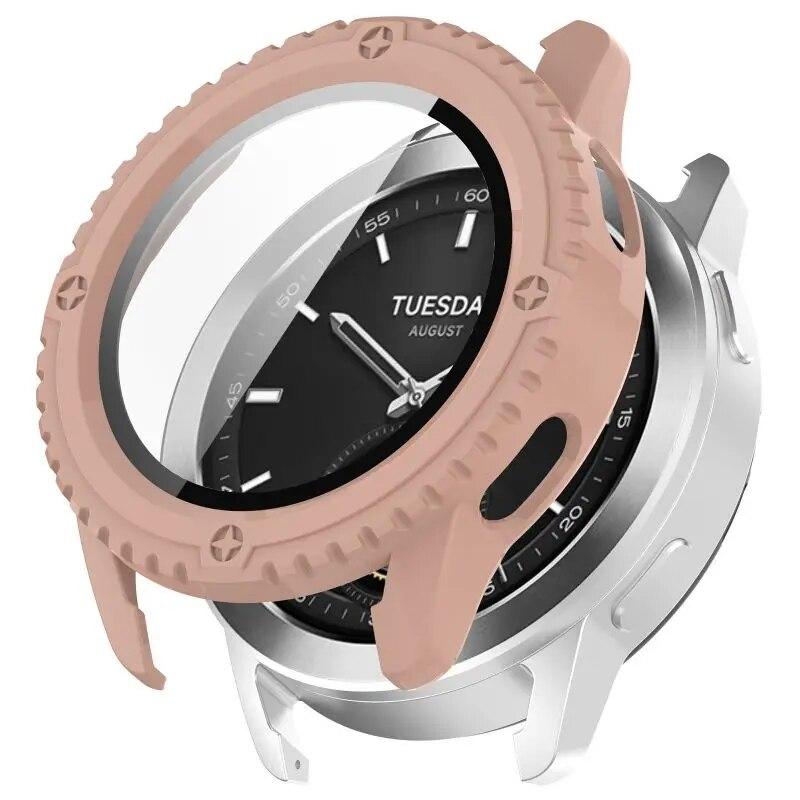 Case + Screen Protector for Xiaomi Mi Watch S3 With Digital Tempered Glass Anti-scratch Film Bumper Protective Case Cover