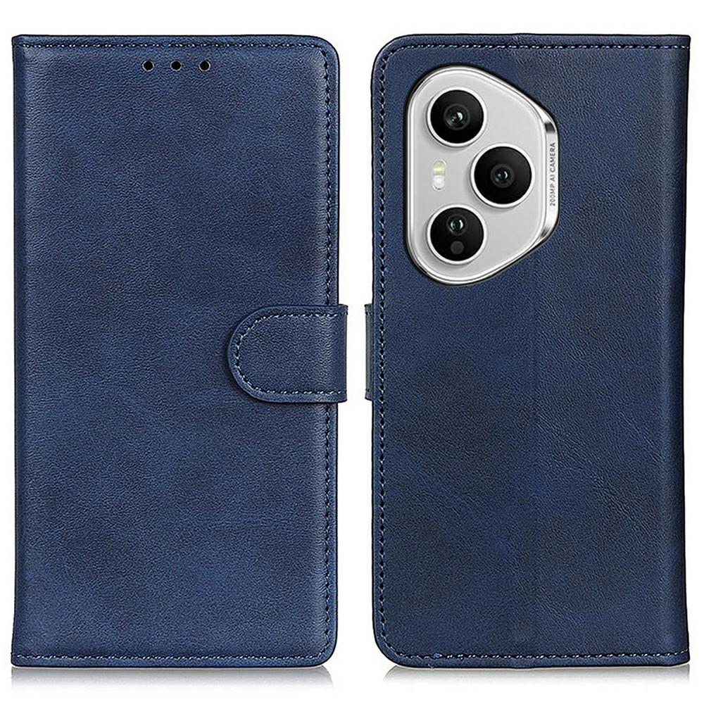 

Для Honor 400 Pro 5G (Глобальный) Чехол Кожаный кошелек-подставка с текстурой коровьей кожи для телефона Blue