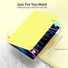 For iPad Pro 13 (2024) Case Stand Leather+ Clear Acrylic Detachable Tablet Cover