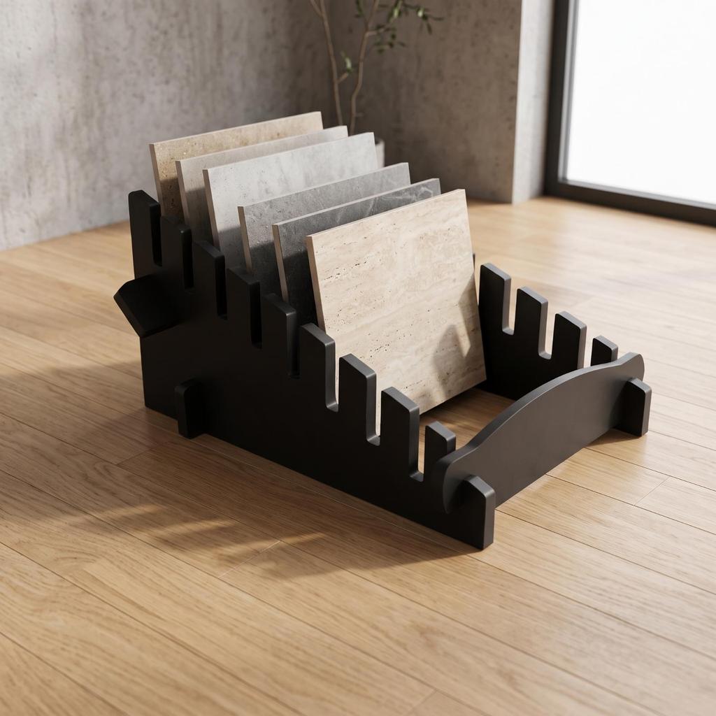 Floor Standing Tile Display Rack Heavy-Duty Sample Stand Long-Lasting