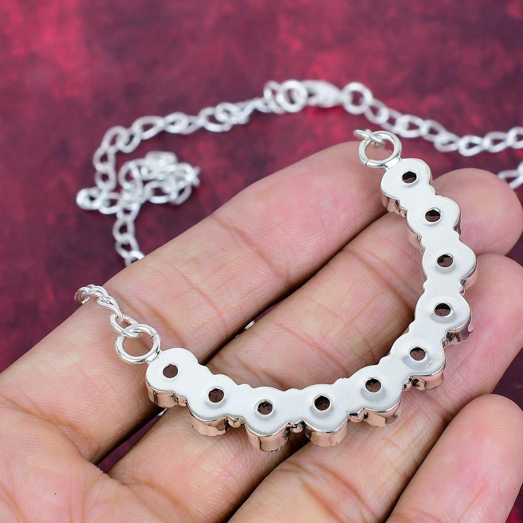 Rose Quartz Necklace, Gemstone 925 Sterling Silver Handmade Wonderful Jewelry Necklace, Gift for Introverted