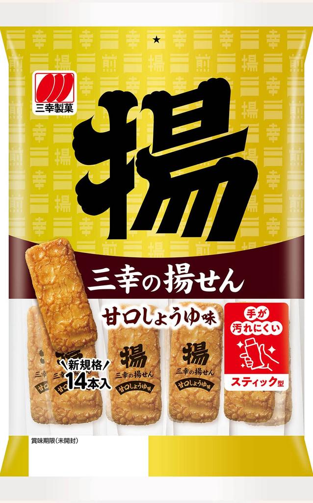 Sanko Seika Sweet Soy Sauce 14 sticks x 12 bags Sanko's Deep-fried Crackers, Flavor,