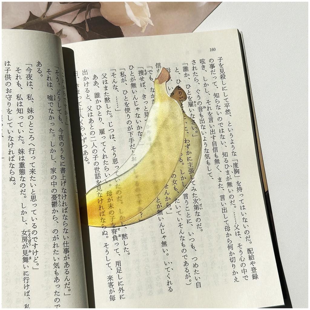 1pc Delicate Transparent Acrylic Simulation Apple Bookmark Reading Mark Student Gift Premium Feeling Cute Grape Tomato Bookmarks