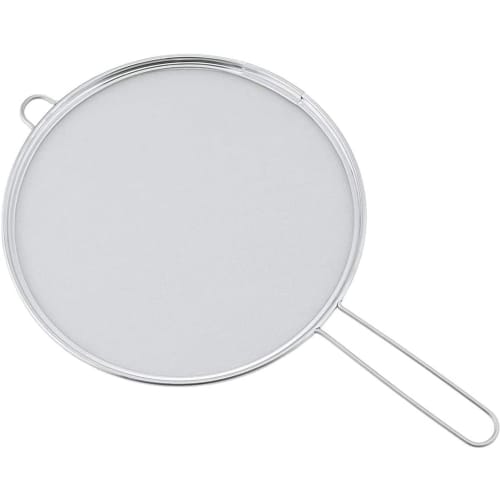 Shimomura Kihan Oil Splash Guard, 24cm Diameter, Made in Japan, Dishwasher Safe, Easy to Hold with One Hand, Prevents Splashing, Space-Saving, Hangs o