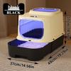 Fully Enclosed Extra Large Cat Litter Box with UV Sterilization and Foldable Drawer Design