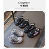 Children's mid-high-top fleece-lined thickened cotton shoes, winter leather sneakers for boys, stylish sports shoes, warm shoes for girls