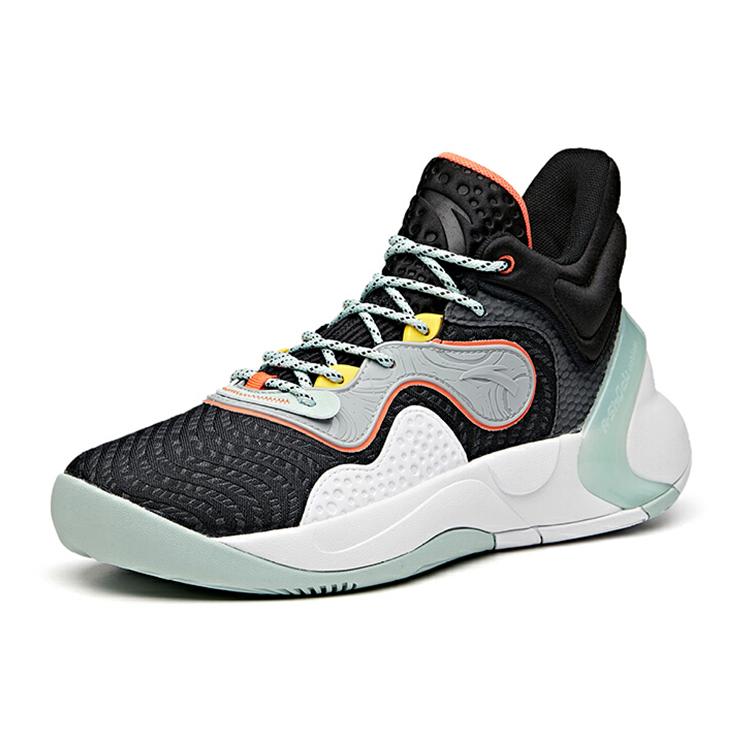 New ANTA Speedy Decision Basketball Shoes Men Low Top Black/Gray/Blue 112041612-1