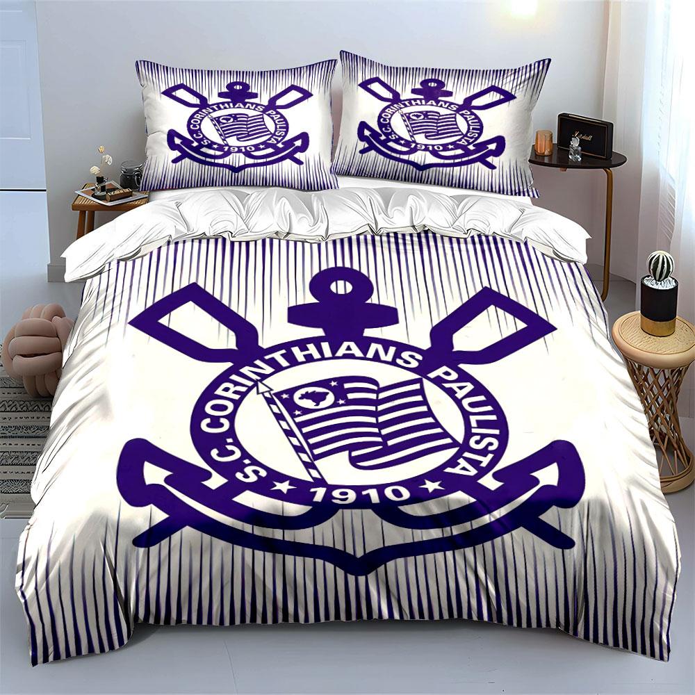 Corinthians Paulista Bedding Set Bedding Duvet Cover Set Duvet Cover Pillowcases (1 * Duvet Cover 2 * Pillowcases, without duvet insert)