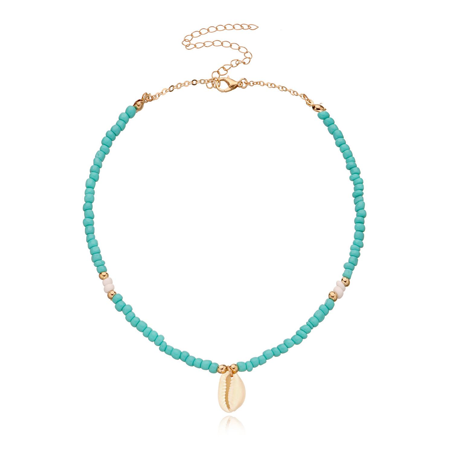 

Simple large rice bead shell pendant necklace, fashionable temperament popular new item jewelry золотой
